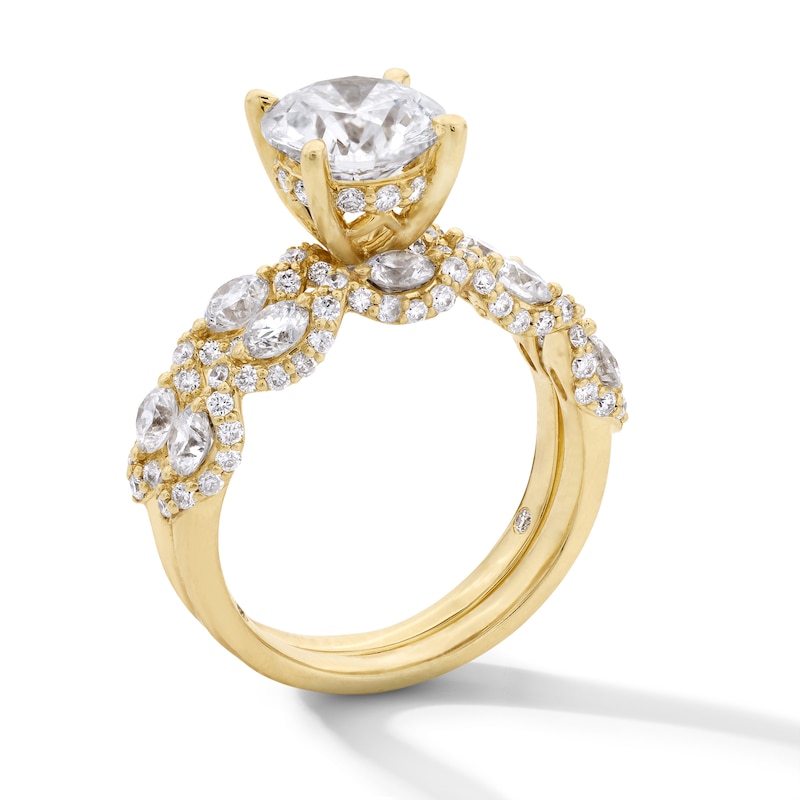 Main Image 2 of Emmy London 4.00 CT. T.W. Certified Lab-Created Diamond Bridal Set in 18K Gold (F/VS2)