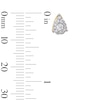 Thumbnail Image 2 of 0.30 CT. T.W. Pear-Shaped Multi-Diamond Stud Earrings in 10K Gold