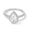 Thumbnail Image 1 of 1.95 CT. T.W. Pear-Shaped Certified Lab-Created Diamond Frame Engagement Ring in 14K White Gold (F/VS2)