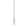 Thumbnail Image 3 of 0.085 CT. T.W. Diamond Anchors Double Charm Pendant in 10K Two-Tone Gold