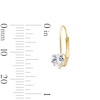 Child’s 5.0mm Heart-Shaped Cubic Zirconia Solitaire Drop Earrings in Solid 14K Gold