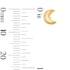 Child’s Crescent Moon Stud Earrings in Solid 14K Gold