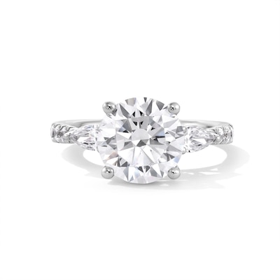 Emmy London 3.75 CT. T.W. Certified Lab-Created Diamond Collar Engagement Ring in 18K White Gold (F/VS2)