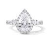 Emmy London 2.30 CT. T.W. Pear-Shaped Certified Lab-Created Diamond Frame Engagement Ring in 18K White Gold (F/VS2)