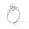 Emmy London 2.30 CT. T.W. Pear-Shaped Certified Lab-Created Diamond Frame Engagement Ring in 18K White Gold (F/VS2)