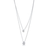 0.18 CT. T.W. Diamond Stars Double Strand Necklace in Sterling Silver