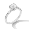 Thumbnail Image 3 of 1.50 CT. T.W. Certified Lab-Created Diamond Cushion Frame Engagement Ring in 14K White Gold (F/VS2)