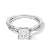 Thumbnail Image 1 of 1.40 CT. T.W. Princess-Cut Certified Lab-Created Diamond Twist Shank Engagement Ring in 14K White Gold (F/VS2)