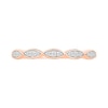 0.45 CT. T.W. Marquise-Shaped Multi-Diamond Flower Frame Scallop Shank Bridal Set in 10K Rose Gold