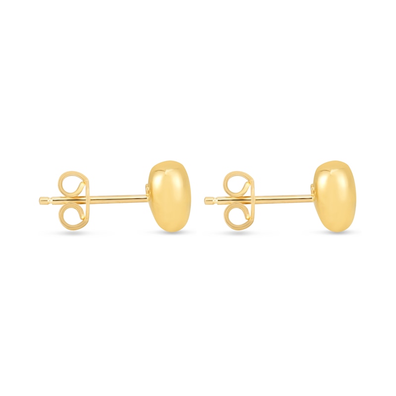 Polished Heart Stud Earrings in 14K Gold