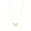 Diamond-Cut Lattice Butterfly Necklace in 14K Two-Tone Gold