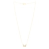 Diamond-Cut Lattice Butterfly Necklace in 14K Two-Tone Gold