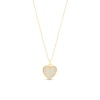 Diamond-Cut Lattice Heart Pendant in 14K Two-Tone Gold