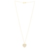 Diamond-Cut Lattice Heart Pendant in 14K Two-Tone Gold