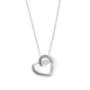 Thumbnail Image 1 of Unstoppable Love™ 0.10 CT. T.W. Black and White Diamond Tilted Heart Pendant in Sterling Silver