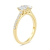 Thumbnail Image 3 of 1.25 CT. T.W. Oval and Emerald-Cut Certified Lab-Created Diamond Engagement Ring in 14K Gold (F/VS2)