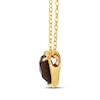 Thumbnail Image 2 of Godiva x Le Vian® Heart-Shaped Chocolate Quartz® and 0.06 CT. T.W. Nude Diamond™ Pendant in 14K Honey Gold™ - 19&quot;