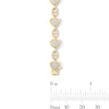 Thumbnail Image 3 of 0.50 CT. T.W. Certified Lab-Created Diamond Heart Link Bracelet in Sterling Silver with 24K Gold Plate (I/I1) - 7.25”