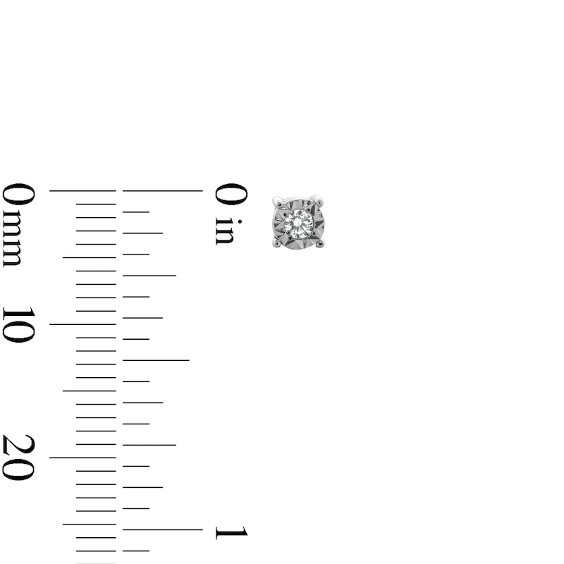 Main Image 4 of 0.19 CT. T.W. Diamond Miracle Solitaire Three Pair Earrings Set in Sterling Silver and 14K Gold Plate