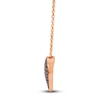 Le Vian® 0.95 CT. T.W. Chocolate Ombré® Diamond Abstract Heart Necklace in 14K Strawberry Gold® - 19”