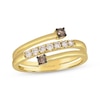 Le Vian® Good Karma 0.29 CT. T.W. Chocolate Diamond® and Nude Diamond™ Bypass Ring in 14K Honey Gold™ - Size 7