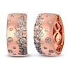 Thumbnail Image 2 of Le Vian® 1.145 CT. T.W. Chocolate Ombré® Diamond Scatter Hoop Earrings in 14K Strawberry Gold®