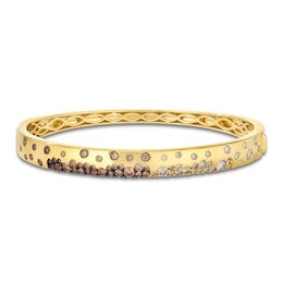 Le Vian® 1.80 CT. T.W. Chocolate Ombré® Diamond Scatter Bangle in 14K Honey Gold™ - 6.75&quot;