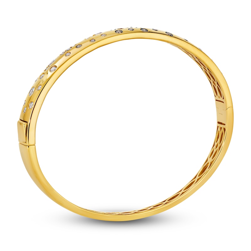 Main Image 2 of Le Vian® 1.80 CT. T.W. Chocolate Ombré® Diamond Scatter Bangle in 14K Honey Gold™ - 6.75&quot;