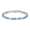 Le Vian® Deep Sea Blue Topaz™, Blueberry Tanzanite®, Blueberry Zircon™ and Aquamarine Bracelet in 14K Vanilla Gold®