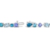 Le Vian® Deep Sea Blue Topaz™, Blueberry Tanzanite®, Blueberry Zircon™ and Aquamarine Bracelet in 14K Vanilla Gold®