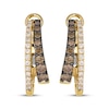 Le Vian® 0.45 CT. T.W. Chocolate Diamond® and Nude Diamond™ Split Hoop Earrings in 14K Honey Gold™