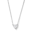 Thumbnail Image 1 of 0.50 CT. Heart-Shaped Certified Lab-Created Diamond Solitaire Necklace in Sterling Silver (F/SI2) - 18.27”