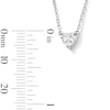 0.50 CT. Heart-Shaped Certified Lab-Created Diamond Solitaire Necklace in Sterling Silver (F/SI2) - 18.27”