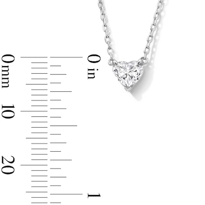 0.50 CT. Heart-Shaped Certified Lab-Created Diamond Solitaire Necklace in Sterling Silver (F/SI2) - 18.27”