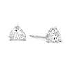 1.00 CT. T.W. Heart-Shaped Certified Lab-Created Diamond Solitaire Stud Earrings in Sterling Silver (F/SI2)