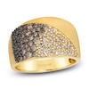 Thumbnail Image 1 of Le Vian® 0.95 CT. T.W. Chocolate Ombré® Diamond Textured Ring in 14K Honey Gold™ - Size 7