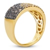 Thumbnail Image 2 of Le Vian® 0.95 CT. T.W. Chocolate Ombré® Diamond Textured Ring in 14K Honey Gold™ - Size 7