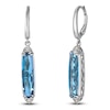 Le Vian® Cushion-Cut Deep Sea Blue Topaz™ and 0.04 CT. T.W. Nude Diamond™ Drop Earrings in 14K Vanilla Gold®