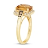 Le Vian® Cushion-Cut Cinnamon Citrine® and 0.37 CT. T.W. Diamond Frame Ring in 14K Honey Gold™ - Size 7