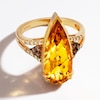 Le Vian® Pear-Shaped Cinnamon Citrine® and 0.23 CT. T.W. Diamond Split Shank Ring in 14K Honey Gold™ - Size 7