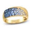 Le Vian® Denim Ombré® and White Sapphire Band in 14K Honey Gold™ - Size 7