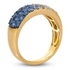 Le Vian® Denim Ombré® and White Sapphire Band in 14K Honey Gold™ - Size 7