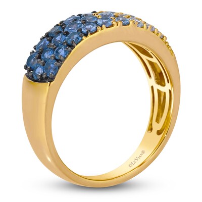 Le Vian® Denim Ombré® and White Sapphire Band in 14K Honey Gold™ - Size 7