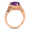 Le Vian® Heart-Shaped Grape Amethyst™ and 0.29 CT. T.W. Diamond Frame Ring in 14K Strawberry Gold® - Size 7