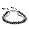 Thumbnail Image 1 of 6.0mm Hematite Bead and Box Chain Bolo Bracelet in Stainless Steel - 10.5”