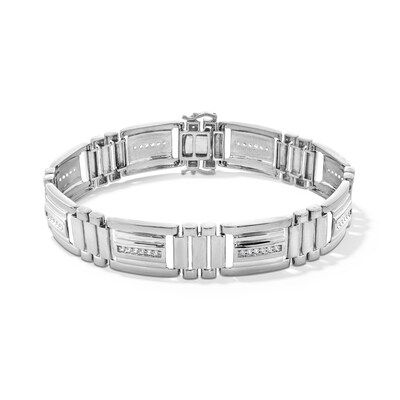 0.50 CT. T.W. Certified Lab-Created Diamond Multi-Row Link Bracelet in Sterling Silver (F/SI2) - 8.5”