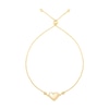 Puff Heart Bolo Bracelet in 14K Gold - 9.0"