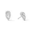 Thumbnail Image 1 of 0.50 CT. T.W. Certified Lab-Created Diamond Crossover Teardrop Stud Earrings in Sterling Silver (I/I1)