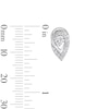 Thumbnail Image 2 of 0.50 CT. T.W. Certified Lab-Created Diamond Crossover Teardrop Stud Earrings in Sterling Silver (I/I1)