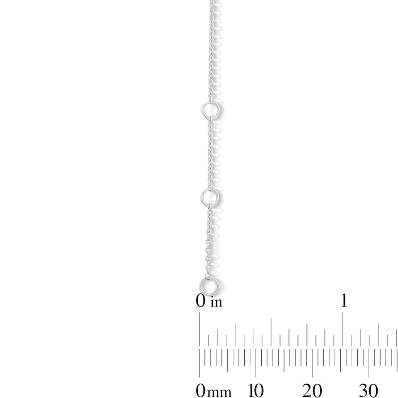 Main Image 2 of 0.25 CT. T.W. Certified Lab-Created Diamond Double Heart Station Bracelet in Sterling Silver (I/I1) - 7.25”